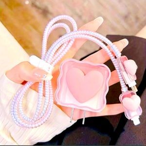 Cute heart phone charger